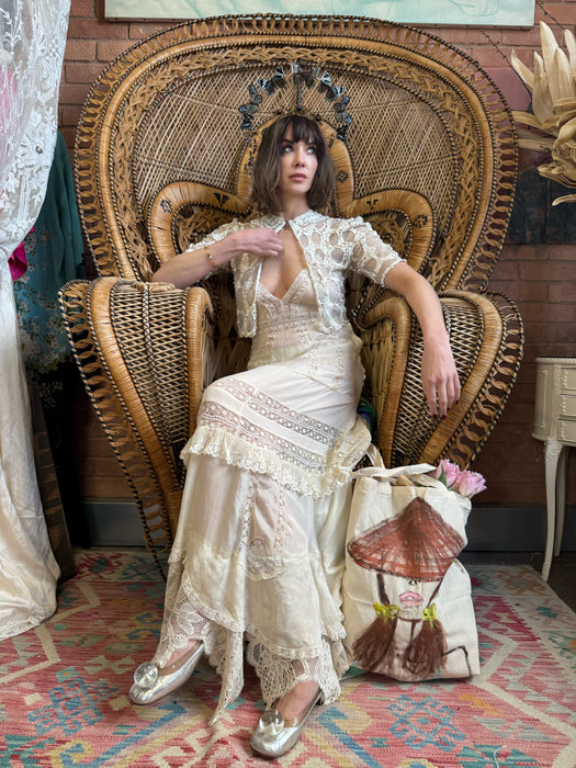 Rada, 20s white sequins and net jacket