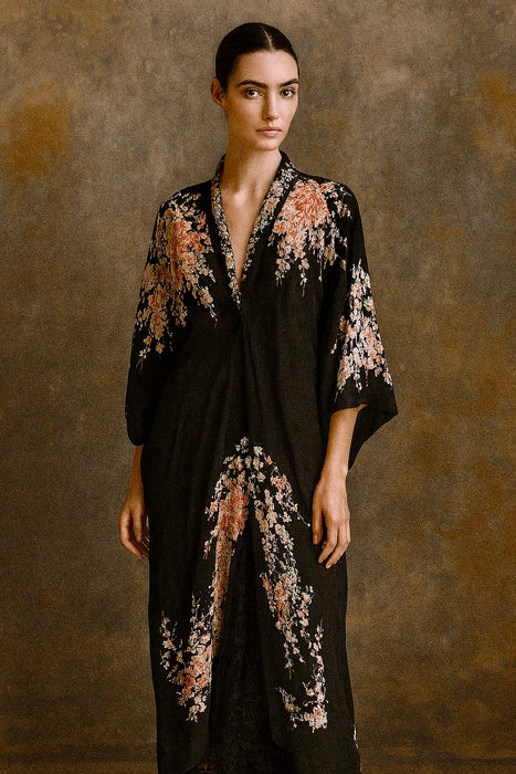 Diane, 40s silk Pongee ad lace reworked dress