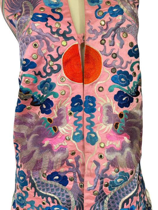 Magda, Late Qing dynasty Chinese silk embroidered waistcoat/dress