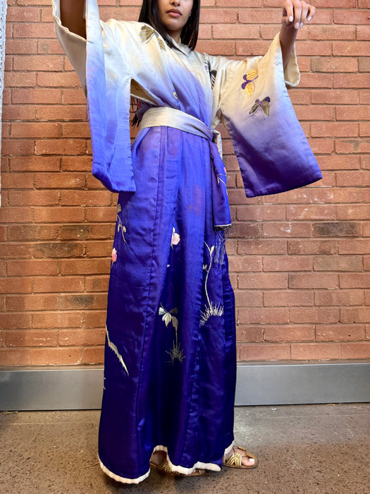 Delilah, 40s Japanese silk ombré embroidered kimono