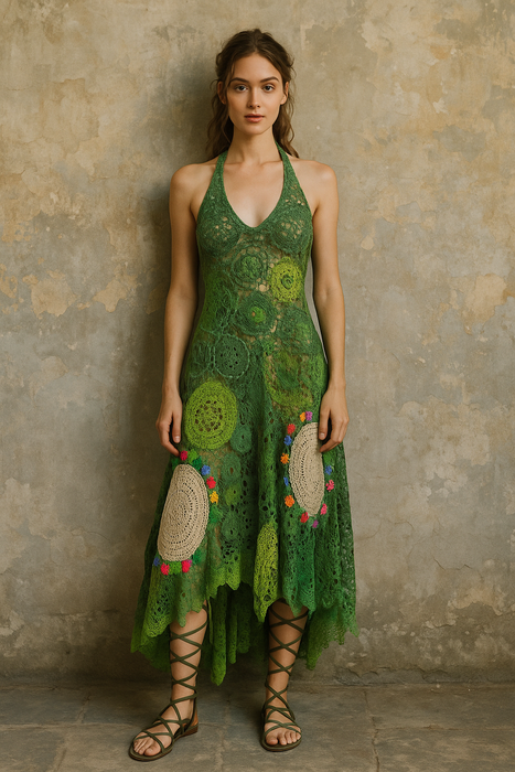 Marnie, reworked vintage crochet dress
