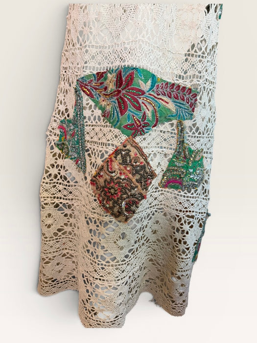 Salita, reworked 1930s French tea-dyed embroidered and beaded dress