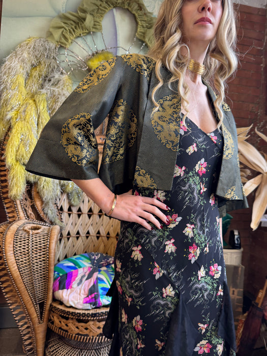 Melda, 40s silk Oriental embroidered jacket