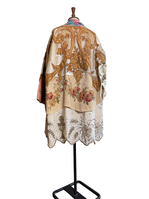 John Rocha, patchwork 80s silk kimono