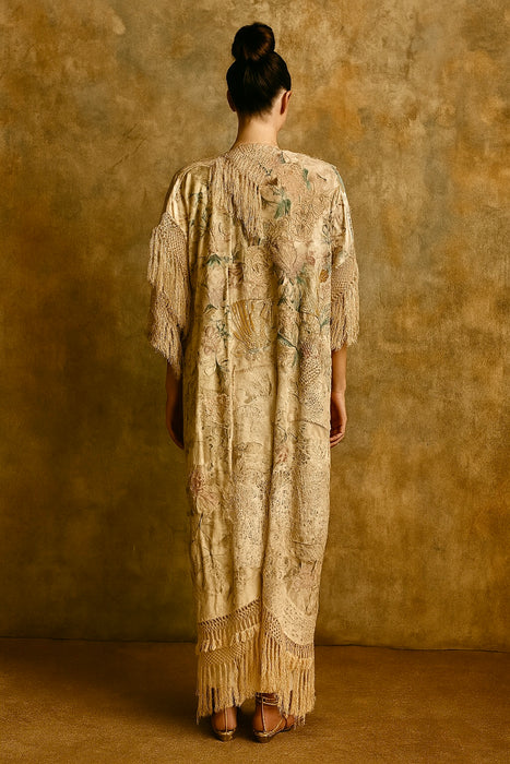 Allison, reworked 18th century fringed coat