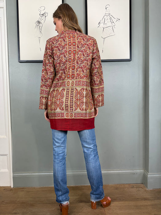 Eros, 40s paisley wool zip tunic