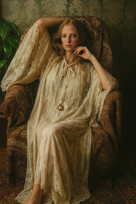Bailey, original 30s French cream lace coat
