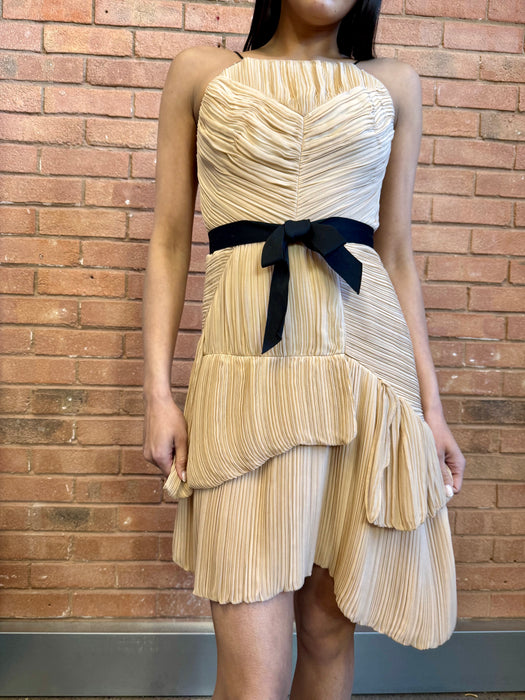 Narcis, pleated silk dress