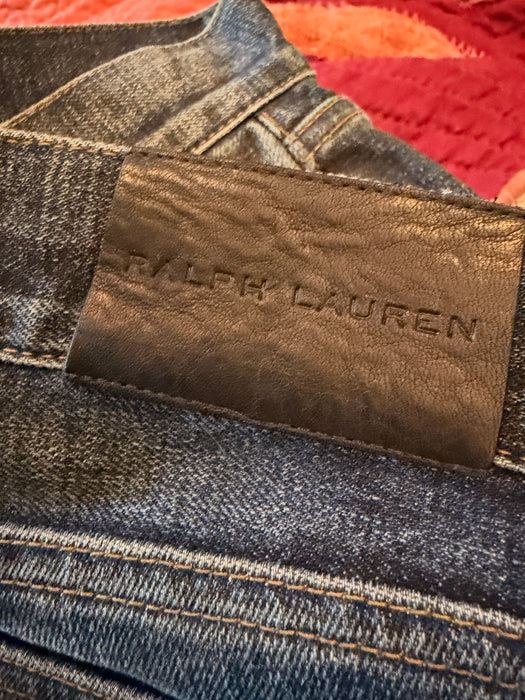 Ralph Lauren, black label motorcycle blue faded denim jeans