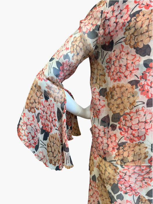 Quartz, 30s floral chiffon and lace dress and jacket