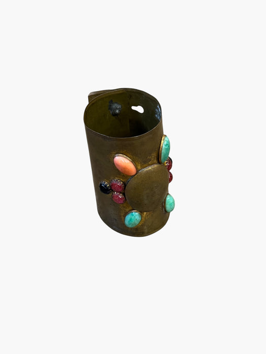 Arianna, Egyptian revival antique brass arm cuff