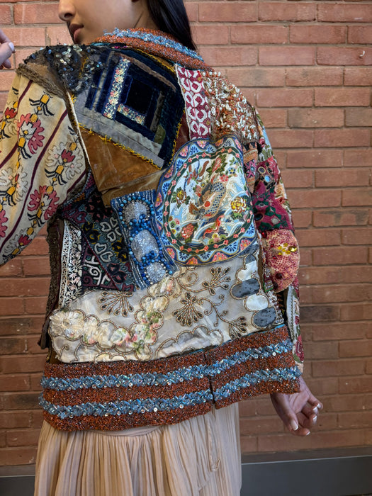 Madena, reworked patchwork 40s jacket