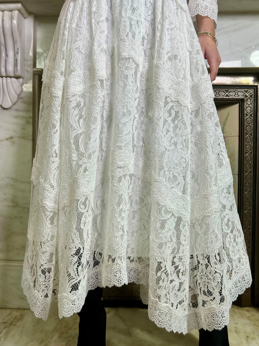 Deedee, white lace handkerchief dress