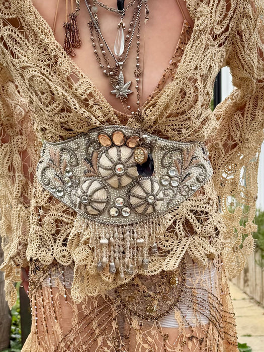 Jean-Louis Sherrer, beaded silk tasseled belt