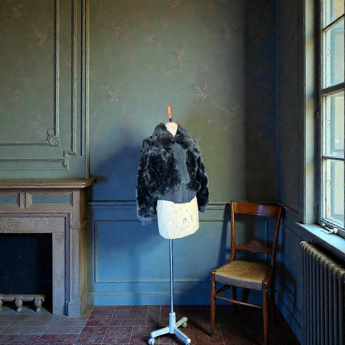 Prose, 70s suede and fur zip jacket