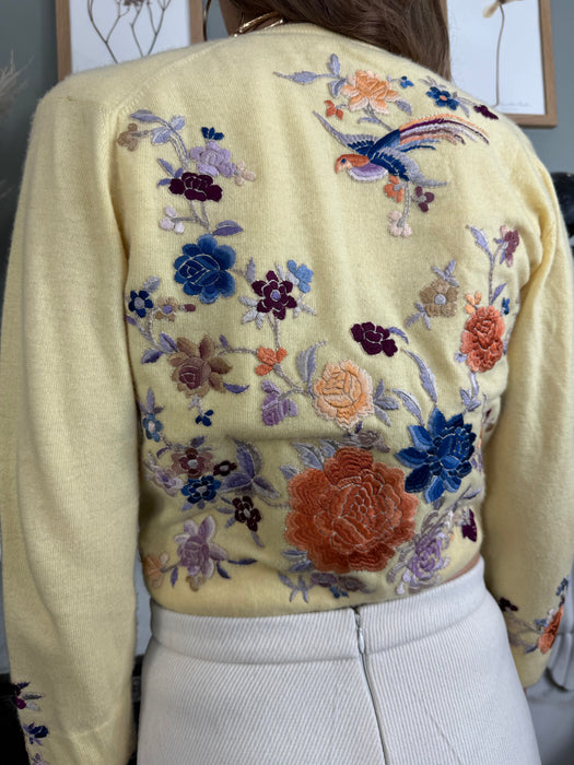 Helen Bond, cashmere floral cardigan