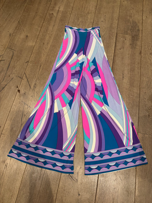 Leonard, 70s silk jersey flair long trousers