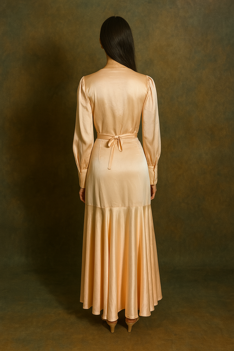 Norma Kamala, 80s silk blouse and wrap skirt