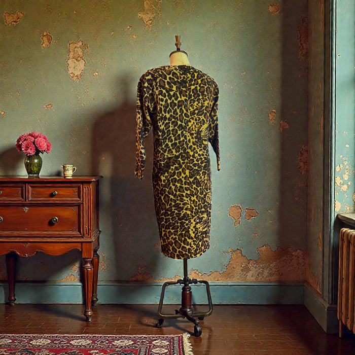 Yves Saint Laurent, Rive Gauche runway autumn/winter 1986/87 leopard print wool dress