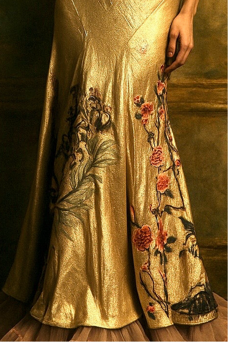 Chalice, 20s Silver lame reworked gown