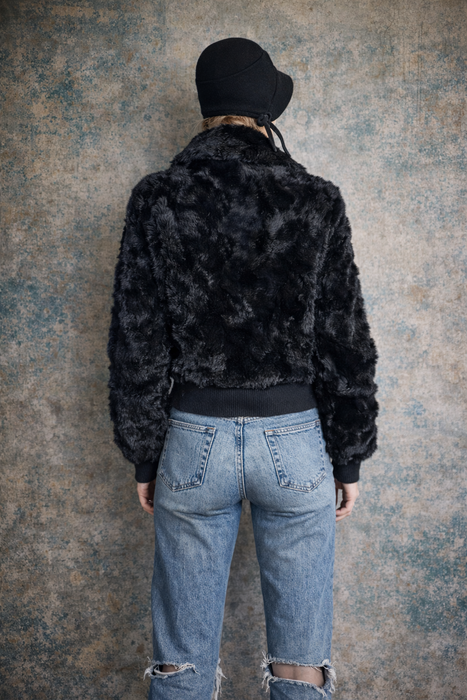Prose, 70s suede and fur zip jacket