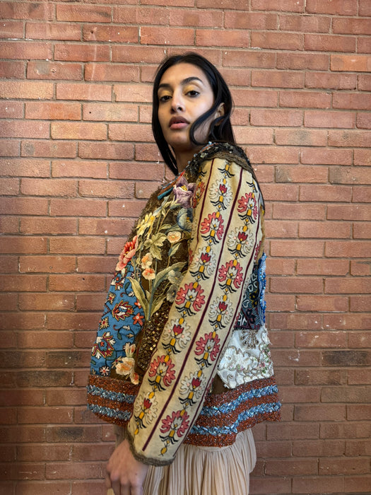 Madena, reworked patchwork 40s jacket