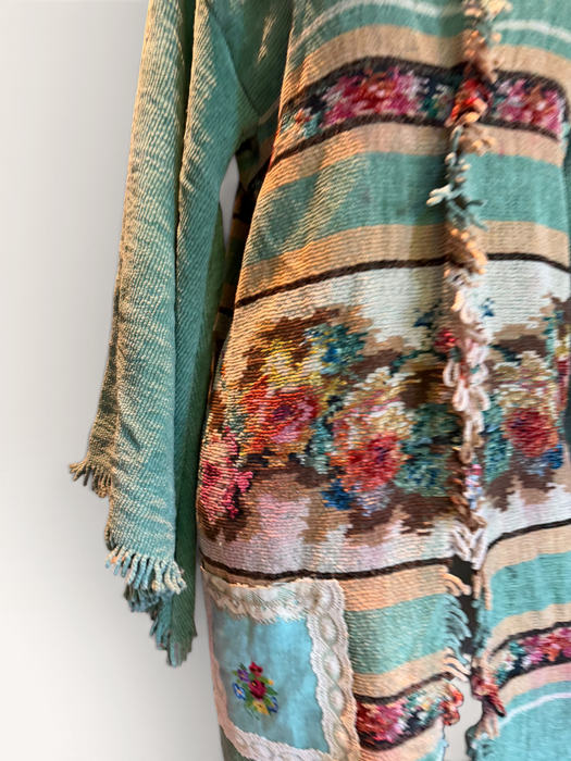 Clarissa, reworked 30s chenille floral coat