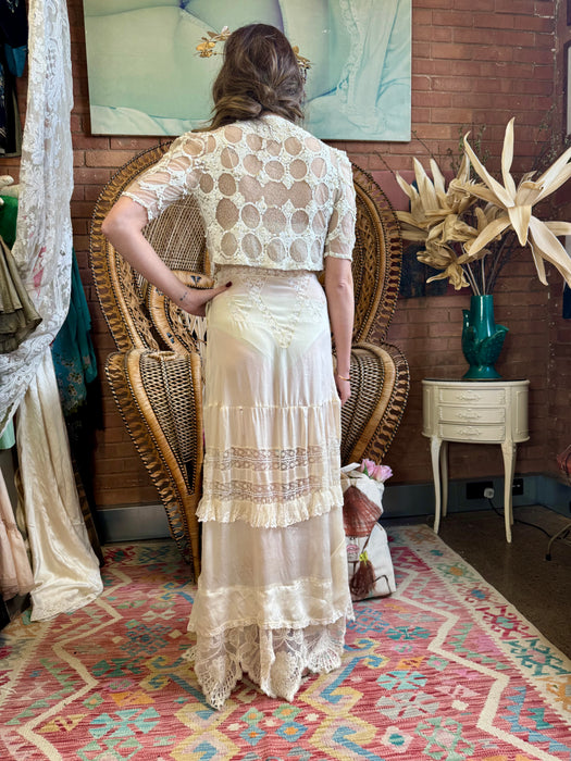 Rada, 20s white sequins and net jacket