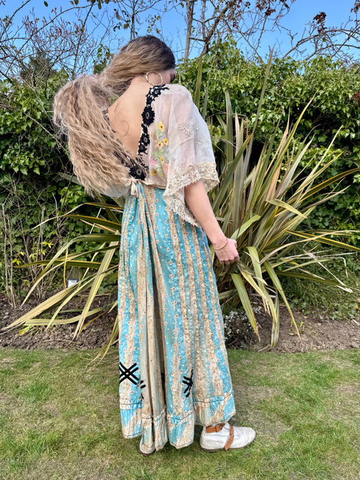 Coco, reworked 20s floral organza and Victorian dress