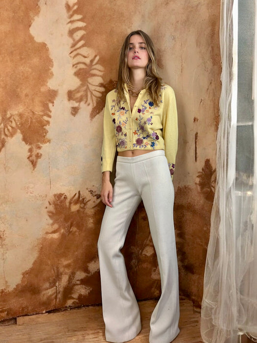 Helen Bond, cashmere floral cardigan