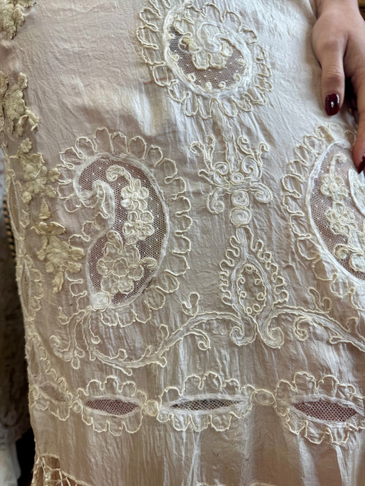 Guava, 20s French reworked lace kaftan