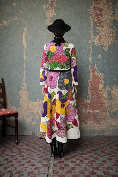 Blums -Vogue, of Beverley Hills 60s “Flower Power” jacket and skirt set