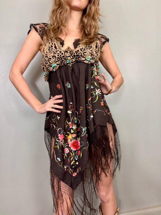 Penny, reworked fringed dress