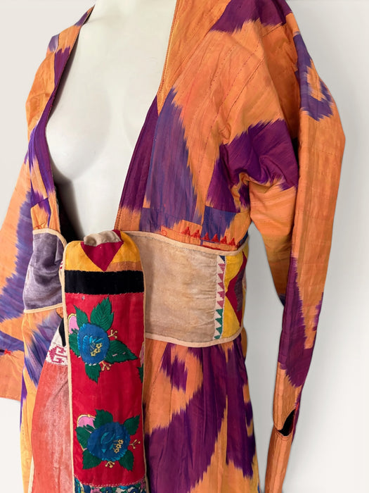 Iman, original 30s silk Uzbek Ikat belted robe