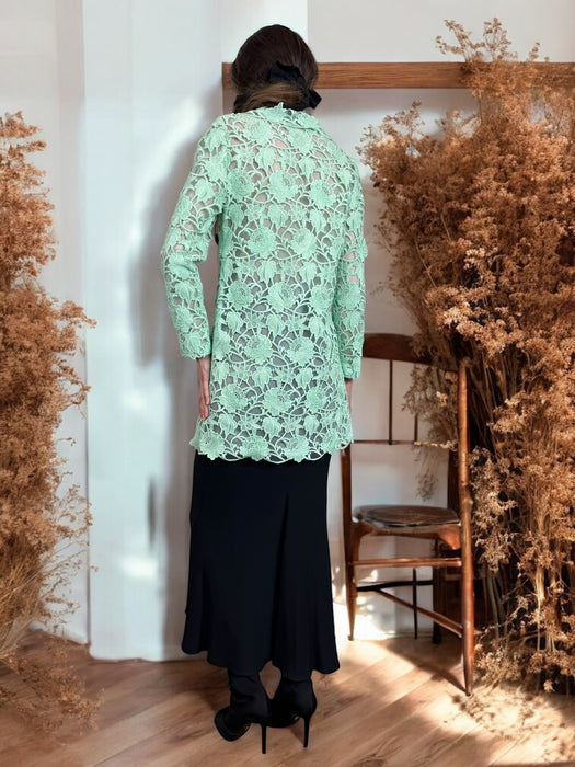 Giambattista Valli, aqua lace jacket