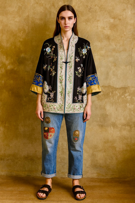 Tara, original 1930s silk Chinese embroidered overcoat