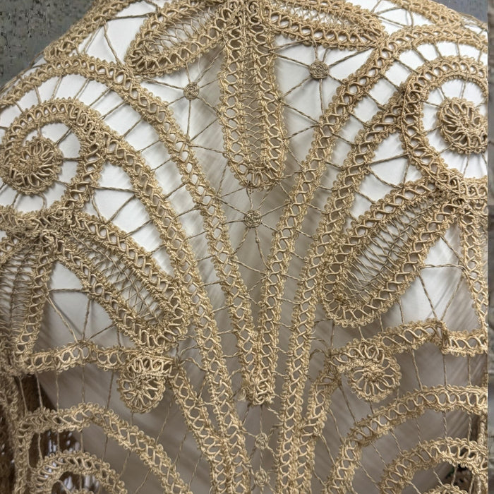 Magdalene, Edwardian ecru hand made lace bell sleeve jacket