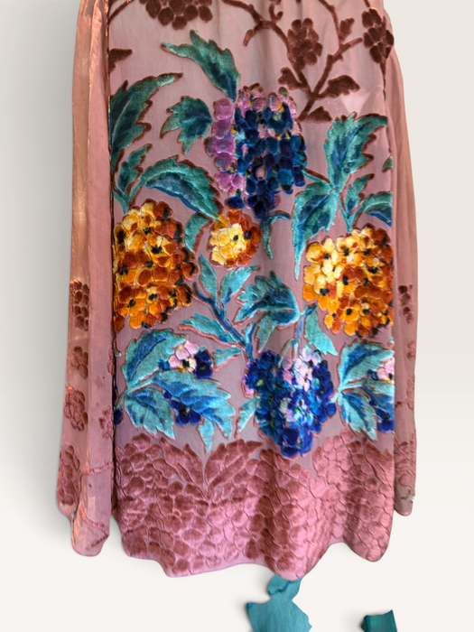 Oriana, 1930s silk devoré floral jacket