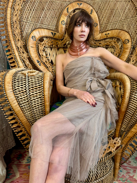 Lanvin, vintage tulle pleated dress