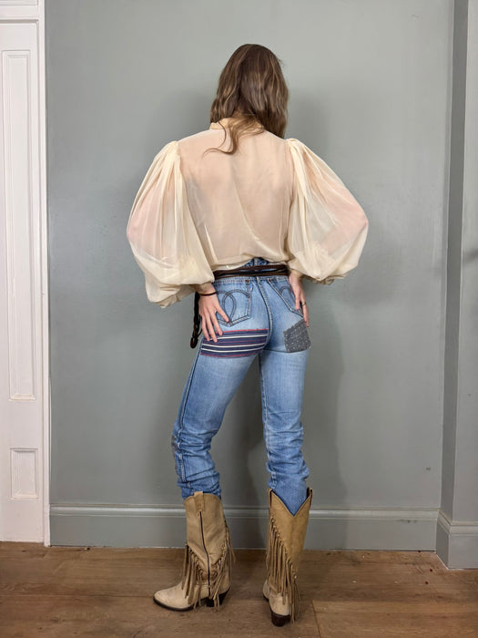 Charlie, 40s lac and chiffon shirt