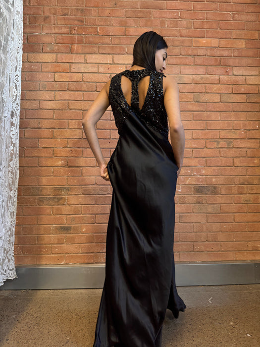 Kora, 30s bias cut silk and sequins dress
