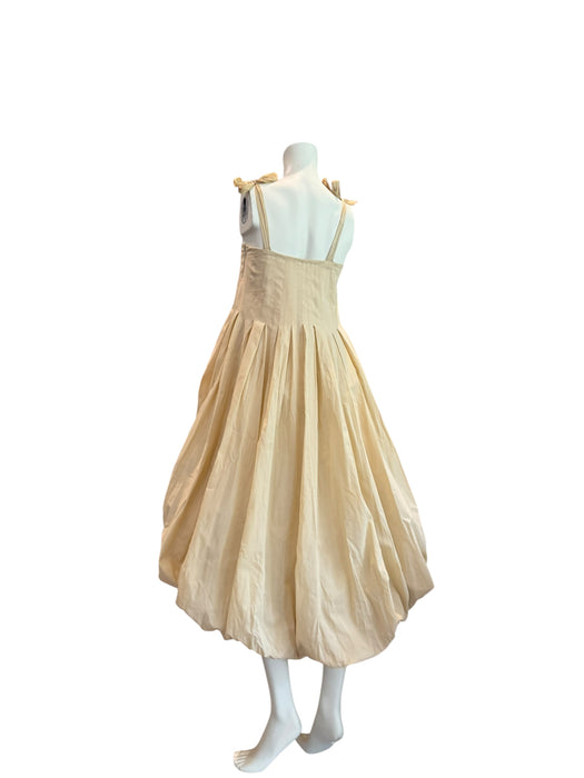Norma, reworked silk parachute draped dress