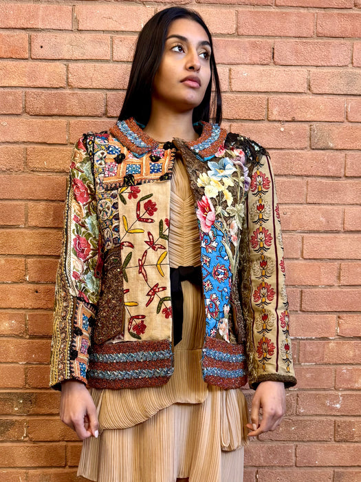 Madena, reworked patchwork 40s jacket