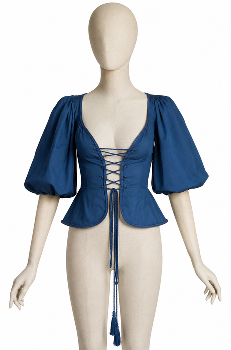 Yves Saint Laurent, Rive Gauche corset top with tassel ties