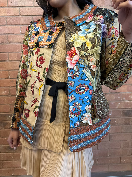 Madena, reworked patchwork 40s jacket
