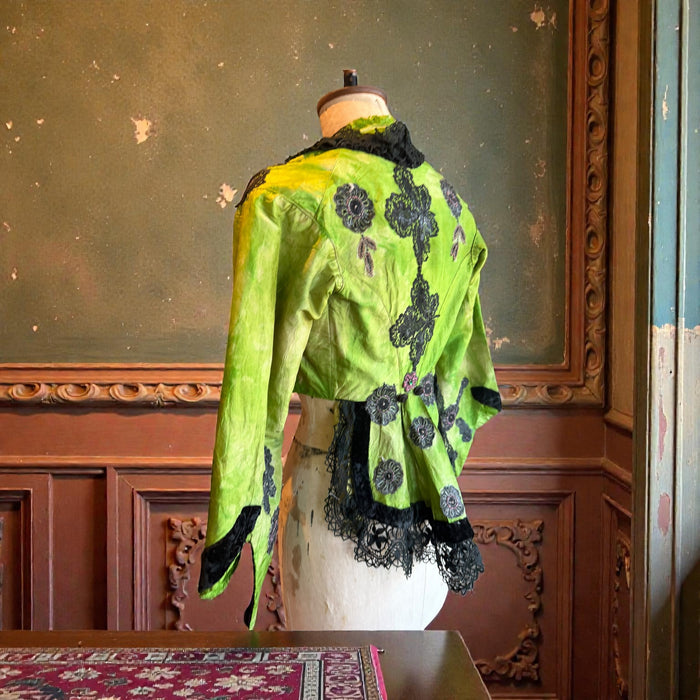 Strobe, embellished Victorian hand dyed beaded jacket
