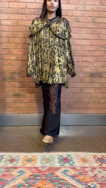 Athena, 20s gold and black lamé jacket