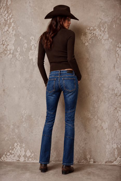 Ralph Lauren, black label motorcycle blue faded denim jeans