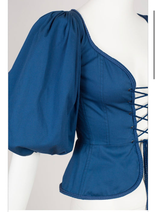 Yves Saint Laurent, Rive Gauche corset top with tassel ties