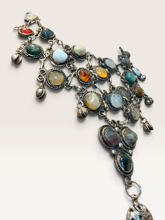 Jasmir, 1970s stranded silver and gemstone necklace